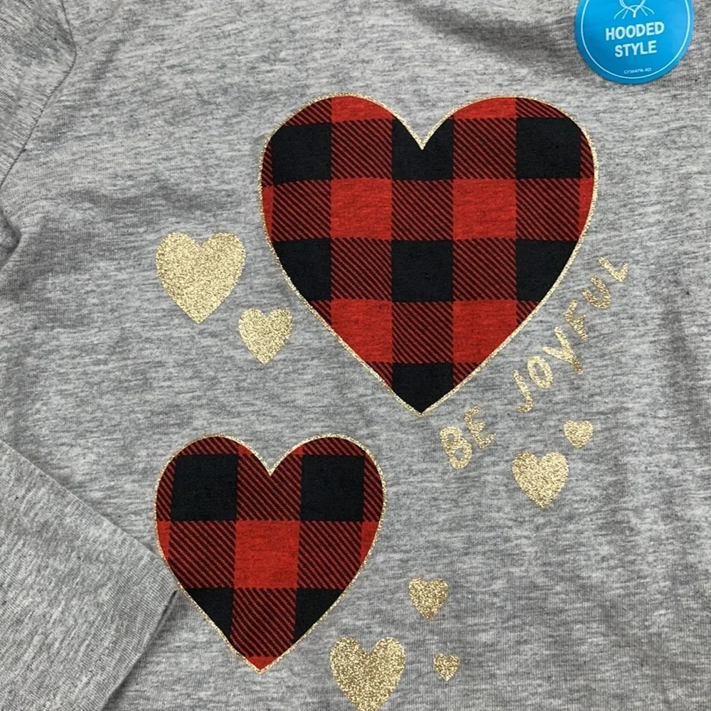 Carter's Toddler Girls Heart Hooded Top Size 3T